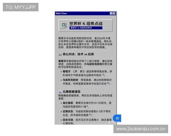 世界杯葡萄牙乌兹别克斯坦比赛积分规则最新变化及对晋级形势的影响分析